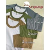 ราคา เสื้อยืดแขนศอกสีพาสเทล (20586754498)