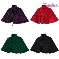 ราคา JEPDWN เสื้อคลุมผ้าคลุมไหล่ผู้หญิง Carnival Party Victorian คอสเพลย์กํามะหยี่ ผ้าคลุมไหล่แม่มดสั้นวินเทจ Steampunk ผ้าคลุมไหล่ผู้ใหญ่ (57711197141)
