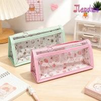 ราคา JEPDWN กระเป๋าปากกา พร้อมดินสอใส Charms กระเป๋าเครื่องเขียนพิมพ์ลายแมวสองชั้นน่ารัก (57361931575)