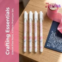 ราคา JEPDWN ปากกาไฮไลท์สีขาว 4 ชิ้น แพ็คเดี่ยว 6 1 นิ้ว Fine Liner Marker Easy Grip ที่แม่นยํา Nib หมึกเม็ดสีสีขาว DIY ปากกาวาดภาพ Line Outlining (55211257924)