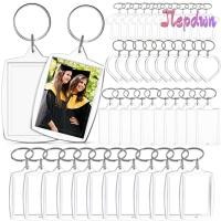ราคา JEPDWN พวงกุญแจกรอบรูป 5 ชิ้น พวงกุญแจเปล่าอะคริลิค Snap In Custom ใส่จี้รูปภาพพู่ใสพวงกุญแจ DIY (48111217526)