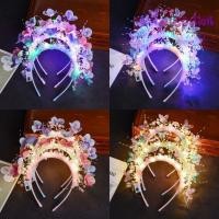 ราคา JEPDWN ที่คาดผมมีไฟ LED หวานพร้อมไฟ LED ที่คาดผมเรืองแสงนางฟ้า อุปกรณ์ปาร์ตี้ผีเสื้อตกแต่งดอกไม้สไตล์นางฟ้าประดับผีเสื้อที่คาดผมคริสต์มาส (46711398592)