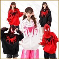 ราคา YT2 Spider เย็บปักถักร้อยซิปเสื้อกันหนาวเสื้อสเวตเตอร์ถักคู่ Spider Man oversize hoodie coat YT2 (57711306807)