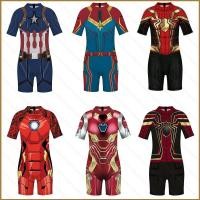 ราคา YT2 Spiderman Iron Man กัปตันอเมริกาชุดว่ายน้ําแขนสั้น One Piece ชุดว่ายน้ําเด็กชุดว่ายน้ํา YT2 (46311304835)
