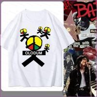 ราคา YT2 Michael Jackson ของที่ระลึกเสื้อยืดท็อปส์ซูสบาย PEACE AND LOVE OLODUM เสื้อแขนสั้น YT2 (48961335622)