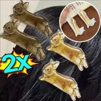 ราคา 1 2PCS กิ๊บติดผมกระต่ายกระต่ายกระต่ายอะคริลิค Harajuku Barrette กิ๊บกันลื่น Headwear (49660449446)