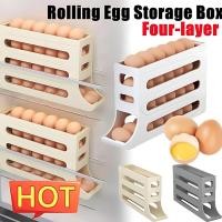 ราคา กล่องเก็บไข่ 4 ชั้น แบบกลิ้งอัตโนมัติ สำหรับตู้เย็นด้านข้าง ประหยัดพื้นที่ กันกระแทก (48112653776)
