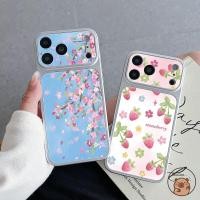 ราคา สําหรับVivo Y31D Y39 Y38 Y37 Y36 Y35 Y33S Y33T Y31 Y30i Y55 Y55S Y53S Y51 Pro Y51A Y51Sเคสโทรศัพท์หนังPUสีฟ้าสีชมพูกรณีดอกไม้สตรอเบอร์รี่ทาสีกรณีดอกพีชสตรอเบอร์รี่กรณีดอกไม้ (50462573188)