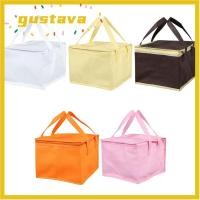 ราคา GUSTAVA กระเป๋าแช่เย็น ซิปดีบุกฟอยล์ฉนวนความร้อนกระเป๋าเก็บความเย็น กระเป๋าเก็บความเย็นสีทึบแบบพกพา ตั้งแคมป์กลางแจ้งปิคนิค (57862318476)