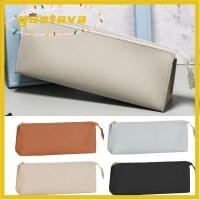 ราคา GUSTAVA กระเป๋าเก็บปากกา กระเป๋าใส่เครื่องเขียนทํามือกระเป๋าดินสอหนัง หนัง PU ความจุสูงพร้อมกระเป๋านักเรียนซิป (55162094849)