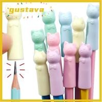ราคา GUSTAVA 10 ชิ้นดินสอ Nib ฝาครอบป้องกัน เครื่องเขียนแก้ไขยางลบรูปแมว การ์ตูน 2 ใน 1 ปากกาฝาครอบด้านบนนักเรียน (52762002187)