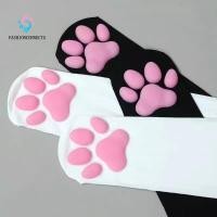 ราคา แฟชั่นเชื่อมต่อแมวตีนถุงน่อง สีชมพูแผ่นตีนน่ารัก3งลูกแมวกรงเล็บถุงเท้า น่ารัก ต้นขาสูงกํามะหยี่ถุงเท้ายาวโลลิต้า เจเค (51012137265)