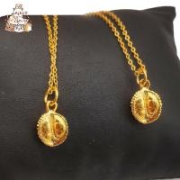 ราคา สร้อยคอจี้ทุเรียนโซ่กระดูกไหปลาร้าทองทรายแบบดั้งเดิมของผู้หญิงเครื่องประดับทองเคลือบทองทองแดง (50106779760)