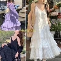 ราคา ชุดเดรสยาว สายสปาเก็ตตี้ เปิดไหล่ แต่งลูกไม้ สีขาว แฟชั่นฤดูร้อน สําหรับสตรี 2024 (25474773754)