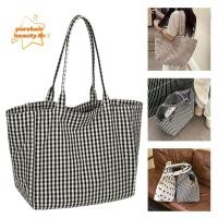 ราคา PUREHAIRBEAUTY กระเป๋าผ้าแคนวาส ลาย Dot พิมพ์ลาย Polka Dot Bag วัสดุผ้าใบความจุขนาดใหญ่สไตล์ขี้เกียจตรวจสอบพิมพ์ Tote ความจุขนาดใหญ่ Commuting ใช้ (48956649603)