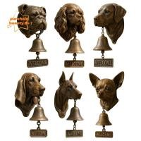 ราคา PUREHAIRBEAUTY กระดิ่งระฆังรูปสุนัข Loud Ringing Wall Mount Welcome Doorbell Unique Resin Metal Weatherproof แขวนตกแต่งประตูกระดิ่งกระดิ่งประตู (55562385942)