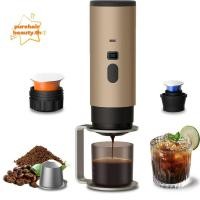 ราคา PUREHAIRBEAUTY กาแฟไฟฟ้า เครื่องชงกาแฟแคปซูลการดําเนินงานอัตโนมัติแบบพกพา 3 ใน 1แบตเตอรี่ยาวหน้าจอสัมผัสไร้สายความร้อนกาแฟเอสเพรสโซ่ ใช้เดินทาง (44610555348)