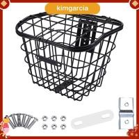 ราคา kimgarcia เหล็กลวดตะกร้าจักรยานด้านหน้าตะกร้าจัดระเบียบตะกร้าเก็บด้านหน้า Handlebar ขี่จักรยานเก็บอุปกรณ์เสริมจักรยาน (42331910909)
