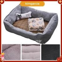 ราคา kimgarcia เตียงสุนัขแมวโซฟาสุนัขเตียงบ้านสุนัขรังถ้ําสี่เหลี่ยมผืนผ้านุ่มแมวสุนัขโซฟาเตียงพร้อมเสื่อระบายความร้อนผ้าห่มและของเล่นกระดูก (50712608472)