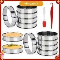 ราคา kimgarcia 12Packแหวนมัฟฟิน 3 15 นิ้ว สแตนเลสCrumpetแหวนDouble Rolled Tartแหวนแม่พิมพ์สําหรับอบรอบแหวนขนม (53862625661)