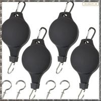 ราคา LWHY 4PCS ลูกรอกพืชตะขอรอก 4 ชิ้นตะขอเพดานสําหรับแขวนพืชแบบพับเก็บได้ไม้แขวนเสื้อกลางแจ้งติดตั้งง่าย (42455594620)
