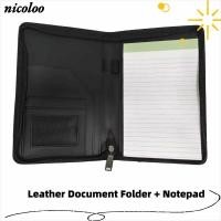 ราคา NICOLOO แฟ้มสะสมผลงานธุรกิจ แฟ้มผลงานหนัง PU A5 แผ่นรองบันทึกซิป ที่เก็บเอกสารอเนกประสงค์ (57461247382)