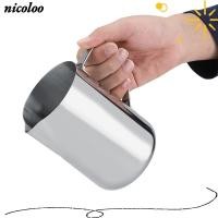 ราคา NICOLOO Milk Frothing Cup 304 สแตนเลส 1000 ml 34oz เหยือกตีฟองนม เหยือกกาแฟ Ergonomic Handle Silver สแตนเลสเหยือกนม Latte Art (56461889044)