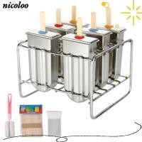 ราคา NICOLOO แม่พิมพ์อมยิ้มน้ําแข็ง 6 ชิ้น ไอศกรีมหัวกลมสแตนเลส Mould เครื่องทําไอติมแช่แข็งอย่างรวดเร็วแบบใช้ซ้ําได้ DIY (54911346498)