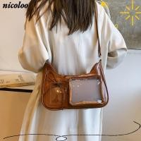 ราคา NICOLOO โปร่งใส Ita กระเป๋า Harajuku Lolita Jk กระเป๋าสะพาย Casual ความจุขนาดใหญ่ DIY หนัง Crossbody กระเป๋าผู้หญิง (53561586065)