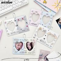 ราคา NICOLOO กรอบรูปไอดอล ที่ใส่รูปภาพ PVC Kpop หัวใจ CP ตารางคู่ 3 นิ้วที่ใส่การ์ดภาพ (51663119556)