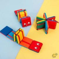 ราคา WXDX TH พลิกงูพับ ไม้ Infinite Flip Magic Blocks Creative สีสัน Early Education ของเล่น Early Education (46762244501)