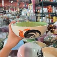 ราคา พร้อมส่ง ถ้วยตราไก่ สีทูโทน ชามเซรามิคตราไก่ลำปาง ขนาด 7 5 ทนความร้อนสามารถเข้าไมโครเวฟได้ (42254812398)