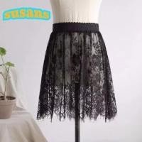ราคา SUSANS กระโปรงยาว Tulle โปร่งใสเซ็กซี่ลูกไม้ตาข่ายกระโปรง แฟชั่นสุภาพสตรี 2 ความยาวลูกไม้ Tulle กระโปรงมินิสุภาพสตรี (42731526564)