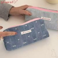 ราคา AFTEROF กระเป๋าใส่ปากกา ดินสอลายกุทัณฑ์แบบพกพา กระเป๋าเครื่องเขียนความจุขนาดใหญ่ผ้ายีนส์หวาน (57911891688)
