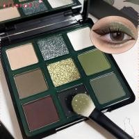 ราคา AFTEROF พาเลทอายแชโดว์ 9 สี Pearlescent Shimmer Matte Olive Green Smoky Eyeshadow Makeup Palette Glitter Cosmetics Highlighter (57061675618)