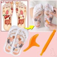 ราคา AFTEROF ถุงเท้ากดจุด ไม้นวดถุงเท้านวดบรรเทาเท้า การปรับปรุงสุขภาพ Acupoint Triangle Massage with Trigger Point Massage Tool การฝังเข็มถุงเท้ากดจุด (53413004403)