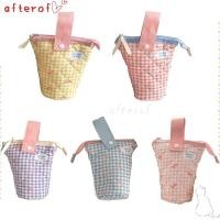ราคา AFTEROF ดินสอทรงกระบอก กระเป๋าใส่ปากกาแบบพกพาพับได้ อุปกรณ์การเรียนสํานักงานผ้าฝ้ายความจุขนาดใหญ่กล่องปากกาโบว์ลายตารางหมากรุกเด็กเด็ก (52111888065)