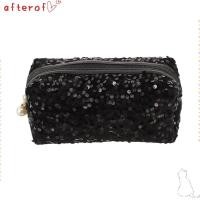 ราคา AFTEROF กระเป๋าแต่งหน้า Glitter Velour 19 9 7 ซม 7 48 3 54 2 76in กระเป๋า Glitter ขนาดใหญ่ Glitter แต่งหน้ากระเป๋าซิปเลื่อมสีดําแต่งหน้ากระเป๋าผู้หญิง (53813011484)