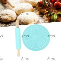 ราคา AHYS 2PCS ซิลิโคน Rolling Pin ซิลิโคนไม้จับ Pastry Baking Mat Reusable รอบ Mat Concentric แหวน Non Stick นวด Pad Home Baking (54812815578)