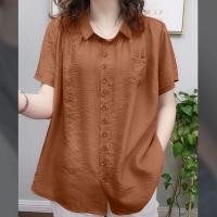 ราคา เสื้อเชิ้ตแขนสั้นผู้หญิงไซส์ใหญ่สําหรับฤดูร้อนมีสไตล์เข้ารูปใส่สบาย (57562096930)