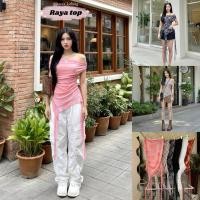 ราคา ? ? ? ? ? ? ? ? ? ? ? ? ? Raya top เสื้อปาดไหล่ผ้าตาข่ายเกาหลี (42872484910)
