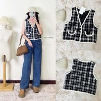 ราคา ? ? ? ? ? ? ? ? ? ? ? ? ? Tweed Top เสื้อแขนกุดผ้าทวีต (29532254883)
