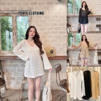ราคา ? ? ? ? ? ? ? ? ? ? ? ? ? Morgan Lace มินิเดรสสั้นผ้านิตทอลาย (28504813245)