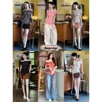 ราคา ? ? ? ? ? ? ? ? ? ? ? ? ? Raya top เสื้อปาดไหล่ผ้าตาข่าย สไตล์ พส จีน เกาหลี (42166970668)