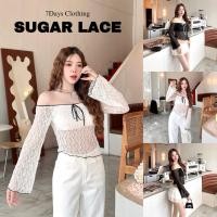 ราคา ? ? ? ? ? ? ? ? ? ? ? ? ? SUGAR LACE เสื้อลูกไม้ซีทรูปาดไหล่เกาหลี (40503127012)