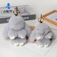 ราคา LAKAM พวงกุญแจกระต่าย ขนกระต่ายเทียม Pompon Rabbit Key Chain ของขวัญจี้กระเป๋าขนปุยแบบหดได้แบบนุ่ม (58010775896)