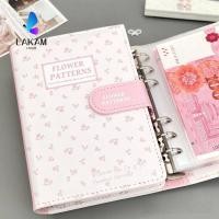 ราคา LAKAM Budget Binder หนัง PU ดอกไม้แมวสุนัขเงิน Binder A6 ขนาดหน้าด้านในซอง Organizer การเงินส่วนบุคคล (57362090339)