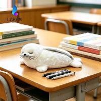 ราคา LAKAM กระเป๋าปากกา Plush High Aesthetic Value Seal Doll Pencil Cute Storage Bag Large Capacity Pen Box Gift (56809457469)