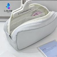 ราคา ลาคัม กระเป๋าใส่ปากกา ซิปออกแบบดินสอความจุขนาดใหญ่ คุณภาพสูงสีทึบแบบพกพากล่องปากกาของขวัญ (55910769385)