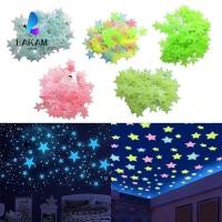 ราคา LAKAM สติ๊กเกอร์ติดผนังเรืองแสงในที่มืดสติ๊กเกอร์ดาวเรืองแสง กระดาษติดผนังที่มีสีสัน DIY เด็กเด็กตกแต่งห้องห้องนอนเพดานห้องนั่งเล่น (55762968947)